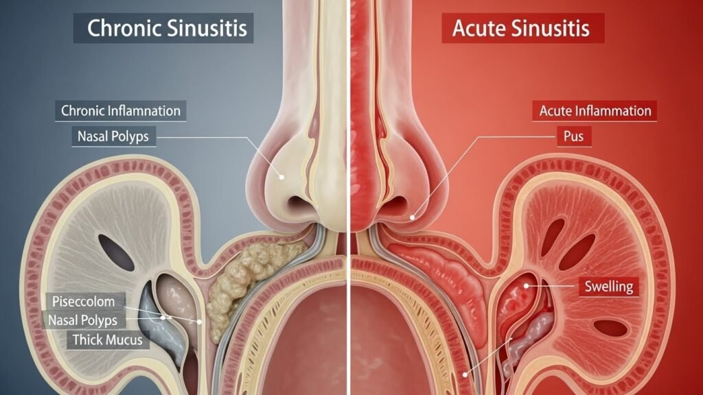 Chronic Sinusitis vs Acute