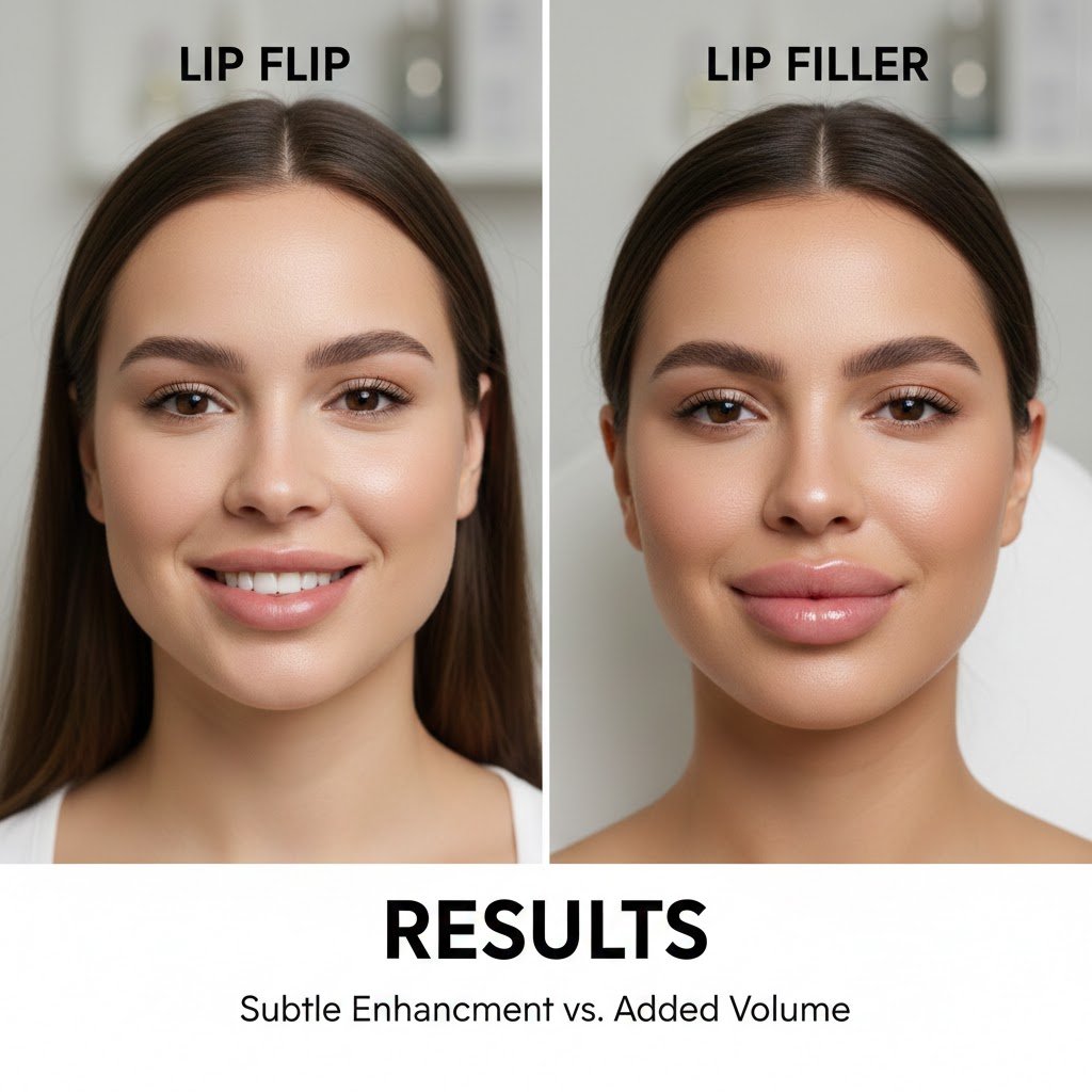 Lip Flip vs Lip Filler Results
