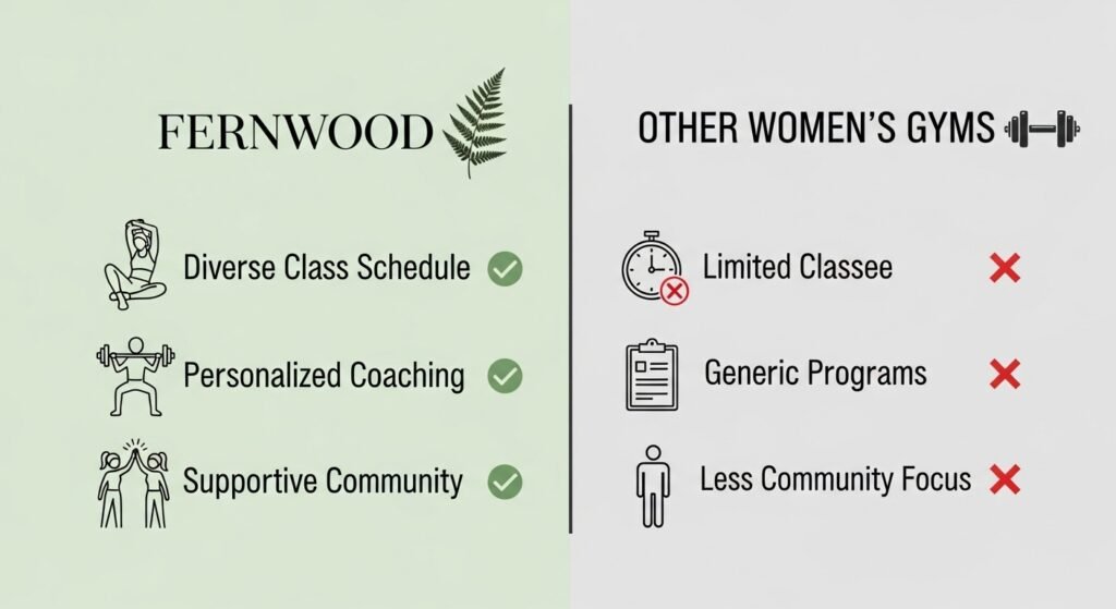 Comparing Fernwood to Other Women’s Gyms