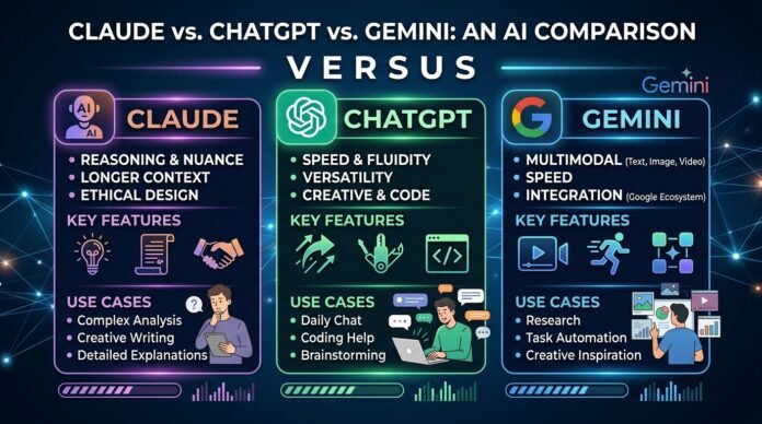 Claude vs ChatGPT vs Gemini
