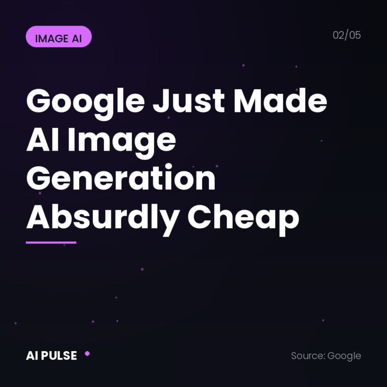 Google Just Made AI Image Generation Absurdly Cheap